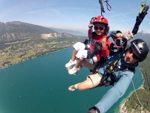 Paragliding over Lake